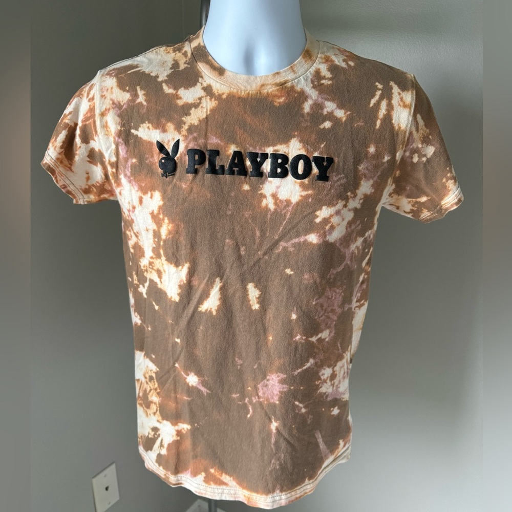 Playboy Logo Tie Dye Short Sleeve T-Shirt Size Small